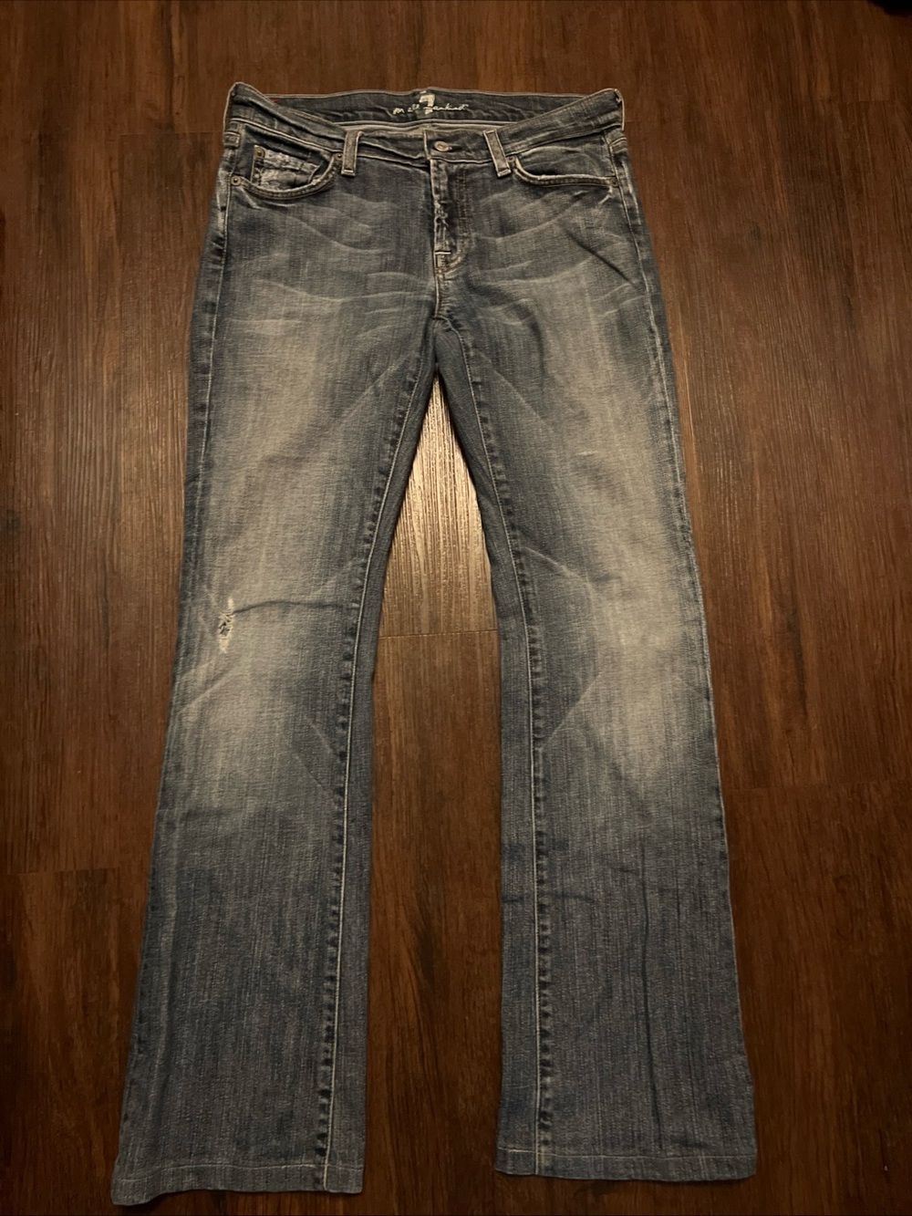 7 For All Mankind Women's Bootcut Jeans in Faded Blue